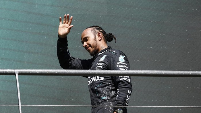 George Russell didiskualifikasi, Lewis Hamilton pemenang GP Belgia 2024 (REUTERS/Johanna Geron)